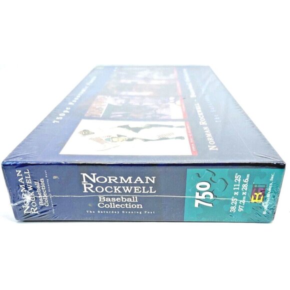Norman Rockwell Baseball Collection 750pc Panoramic Puzzle Sealed Buffalo Games - Picture 7 of 7